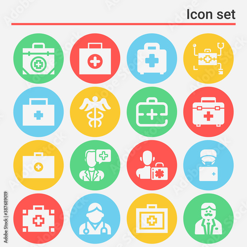16 pack of intern filled web icons set