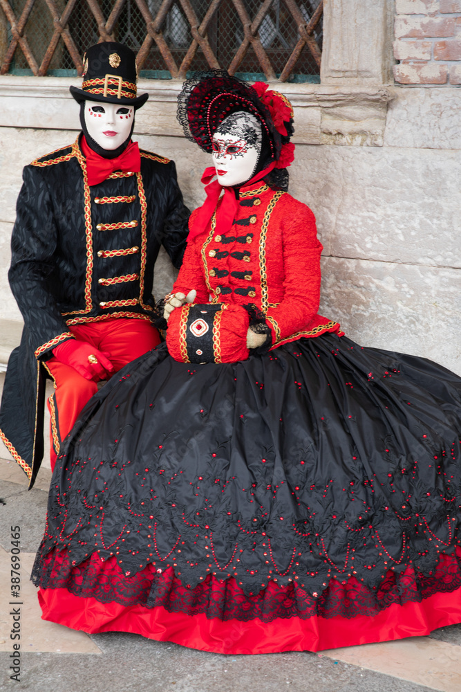 Carnival costumes in Venice Italy