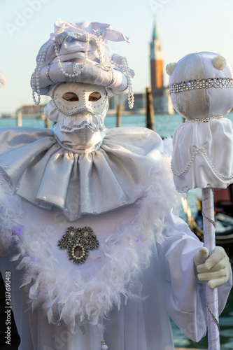Carnival costume at St. Mark’s Square in Venice Italy
