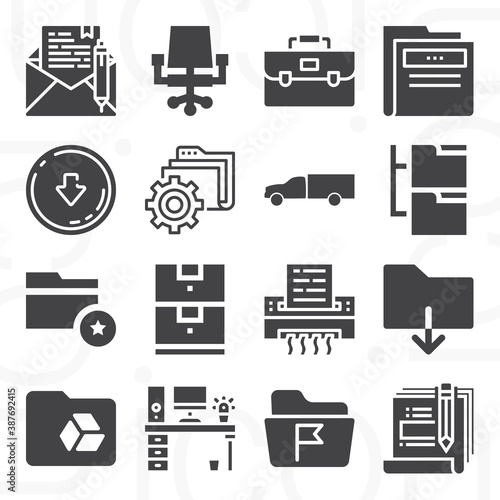16 pack of bring filled web icons set