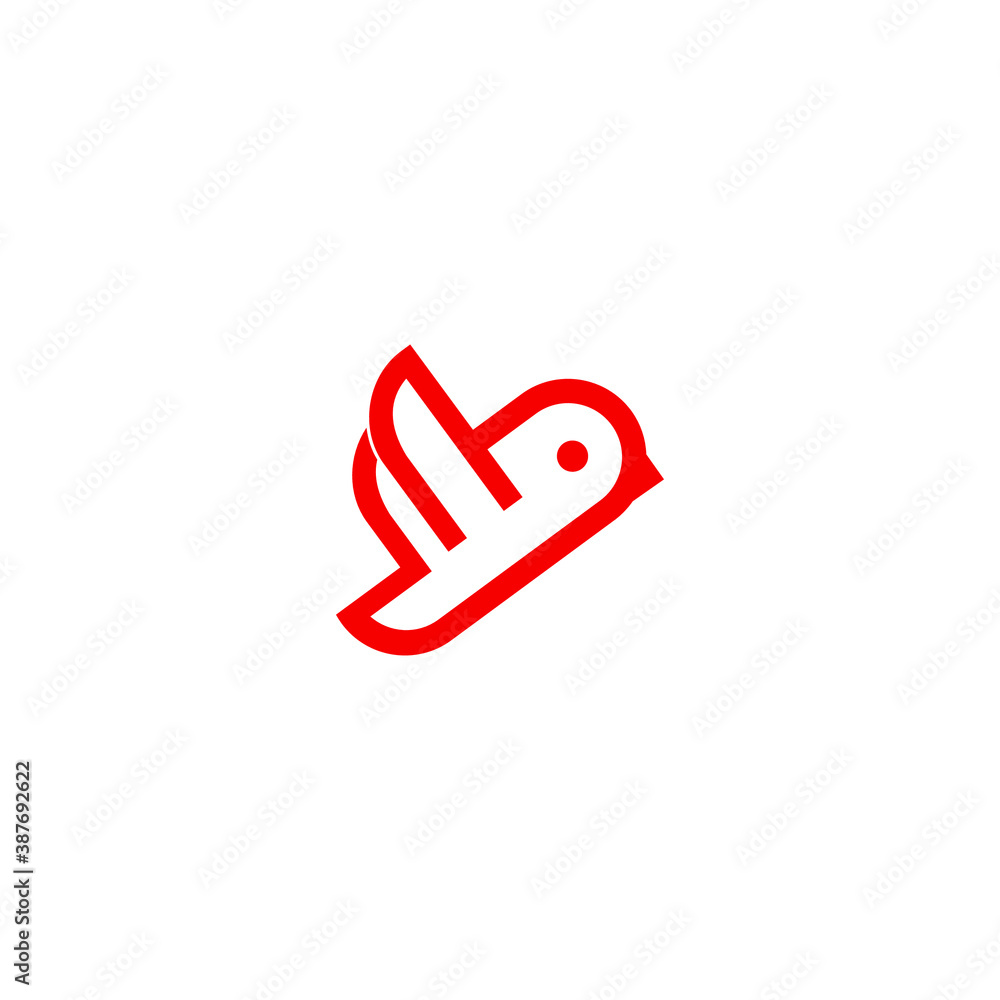 illustration logo bird icon vector