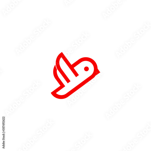 illustration logo bird icon vector