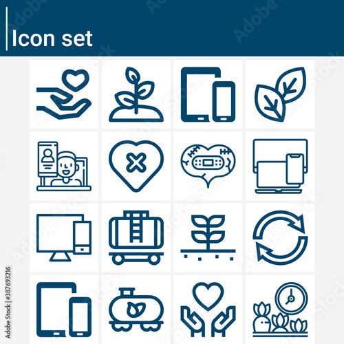 Simple set of tendency related lineal icons.
