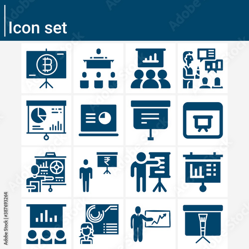 Simple set of second reading related filled icons.