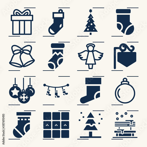 Simple set of national holiday related filled icons.