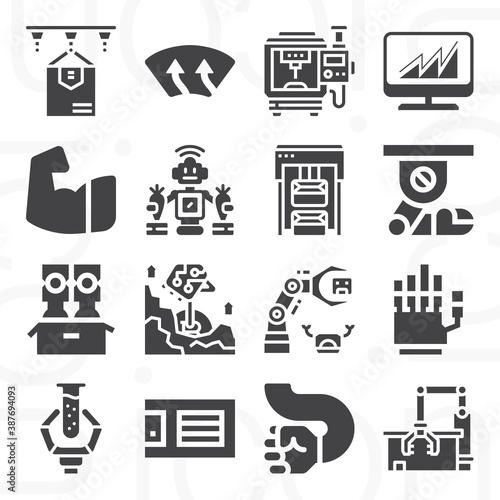 16 pack of build up  filled web icons set