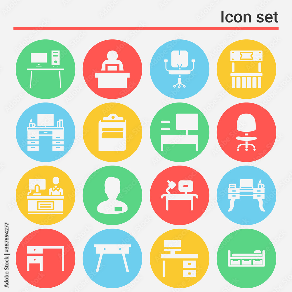 16 pack of secretary filled web icons set 16 pack of secretary filled web icons set