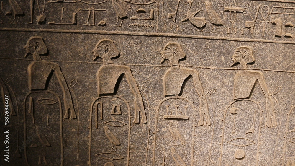 Ancient relief at Luxor Temple.