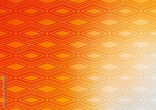 Light Orange vector backdrop with lines, cubes. © Dmitry
