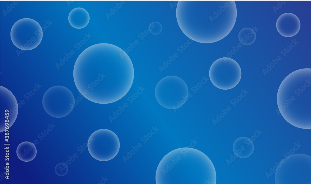 modern bacground in blue color with bubbles. vector
