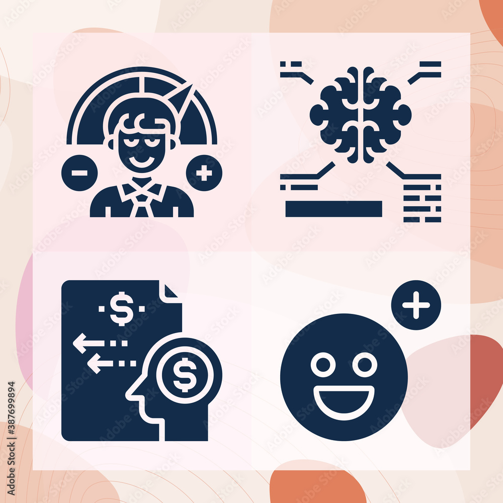 Simple set of implicit related filled icons Simple set of implicit related filled icons