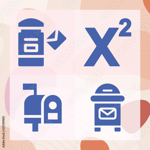 Simple set of inhabitants related filled icons