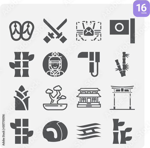 Simple set of new style related filled icons.