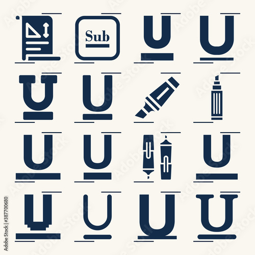 Simple set of drastic related filled icons.