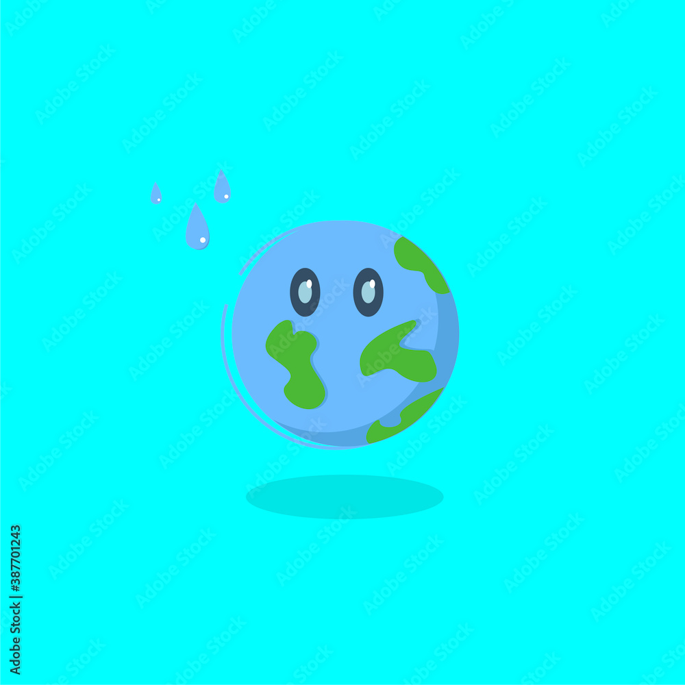 Illustration vector graphic of earth day logo design. Blue background. Perfect for posters to commemorate earth day. Illustration vector graphic of earth day logo design. Blue background. Perfect for posters to commemorate earth day.