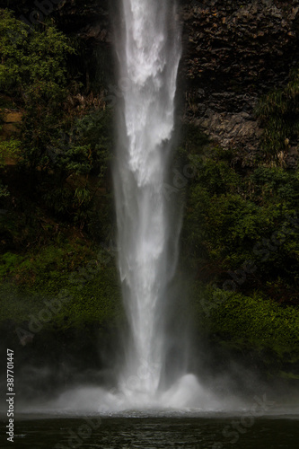 misty waterfall