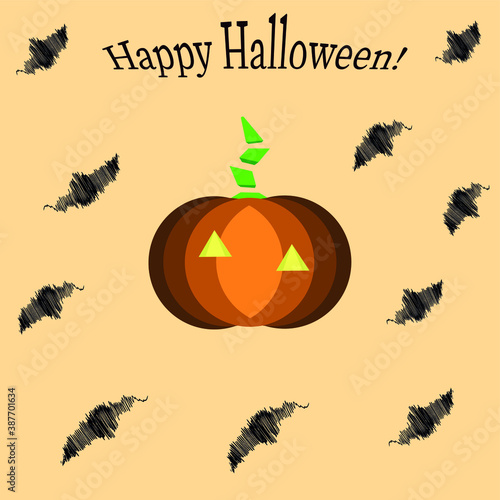 2d illustration of a Halloween pumpkin