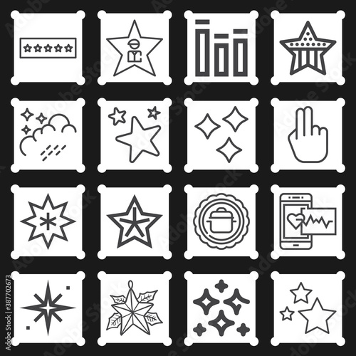 16 pack of five lineal web icons set