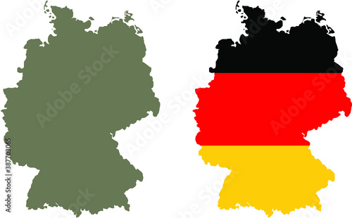 germany map with flag