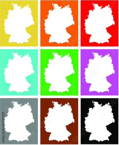 set of germany maps