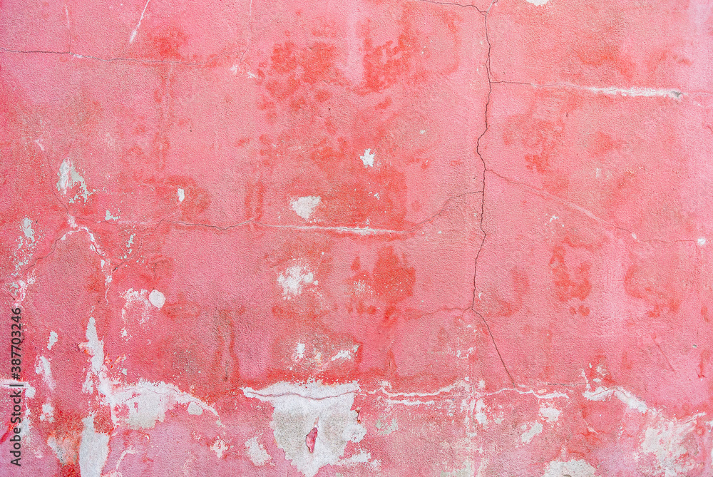 Cement Red plaster wall have rough surface concrete. For texture background images