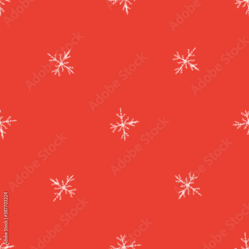 Wallpaper Mural Hand Drawn white Snowflakes Christmas Seamless Pat Torontodigital.ca