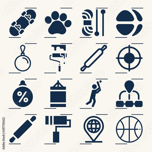 Simple set of bearings related filled icons.