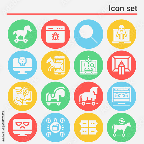 16 pack of originality  filled web icons set