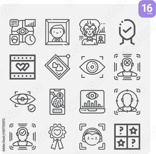 Simple set of remembering related lineal icons.