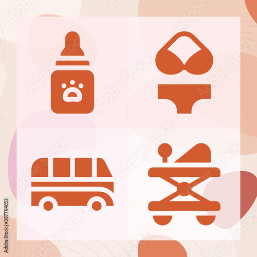 Simple set of bring out related filled icons