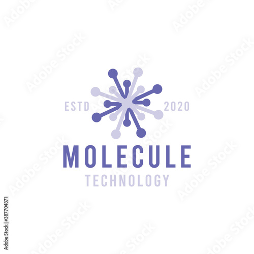 molecule Technology Logo design Vector