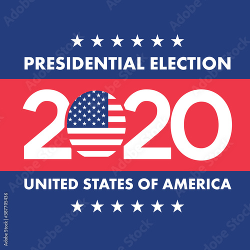 2020 United States of America Presidential Election Vector Illustration