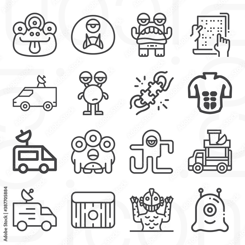 16 pack of ness lineal web icons set 16 pack of ness lineal web icons set