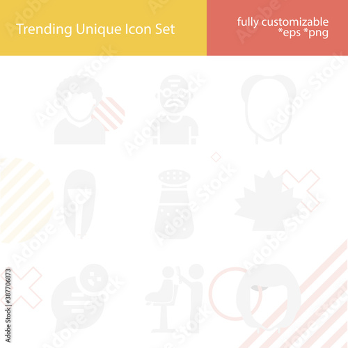Simple set of bush related filled icons.