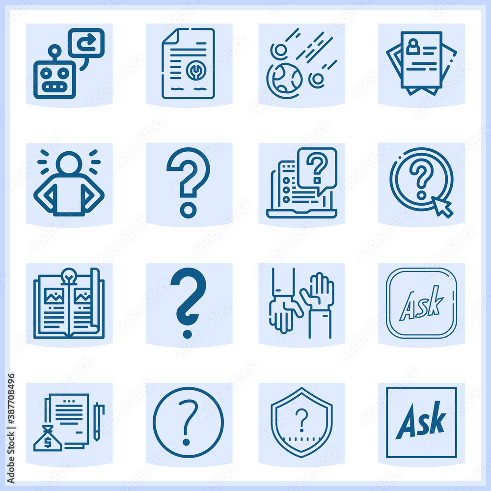 Fototapeta premium Speech act related simple set. 16 lineal