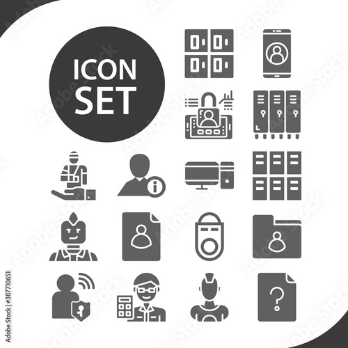 Simple set of reasons related filled icons.