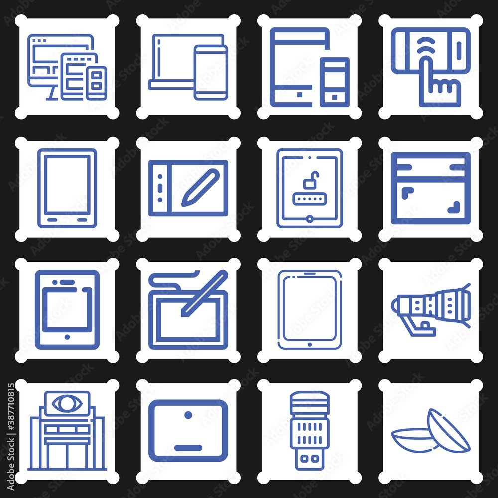 16 pack of capsule lineal web icons set 16 pack of capsule lineal web icons set