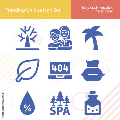 Simple set of moist related filled icons.