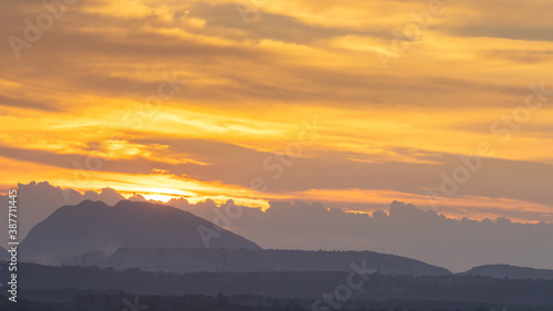 background, beautiful, beauty, blaze, bright, clouds, clouds and sky, color, colorful, dawn, dusk, evening, fantastic, golden hour, golden sun, golden vista, hill, landscape, light, mood, morning, mou