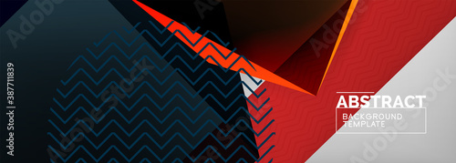 Low poly 3d geometric shapes, minimal abstract background. Vector illustrations for covers, banners, flyers and posters and other