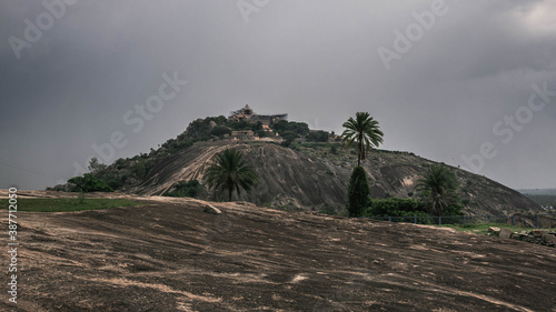 Shravanabelagola Temple complex on Chandragiri Hill is one of the most important places of pilgrimage for the followers of Jainism. photo