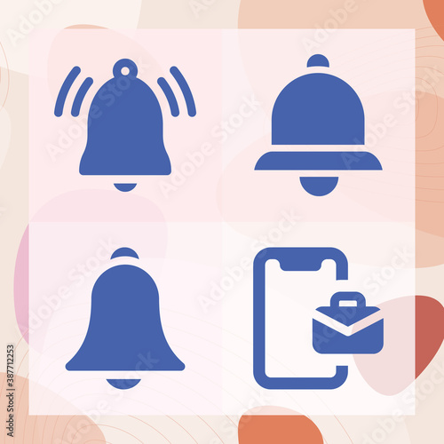 Simple set of pink slip related filled icons