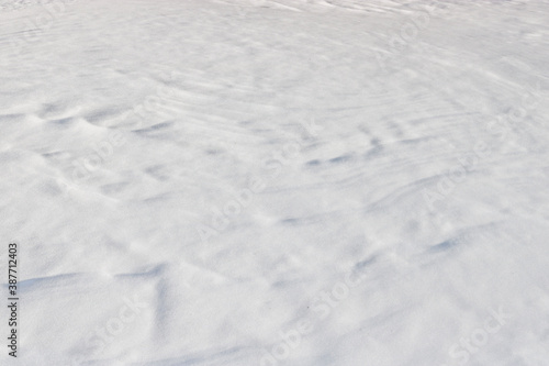 Winter christmas background, white snow texture with copy space