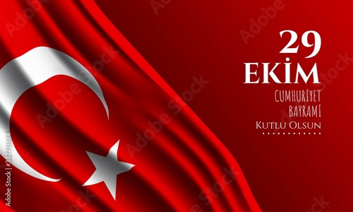 Republic Day Turkey Background. Vector Illustration