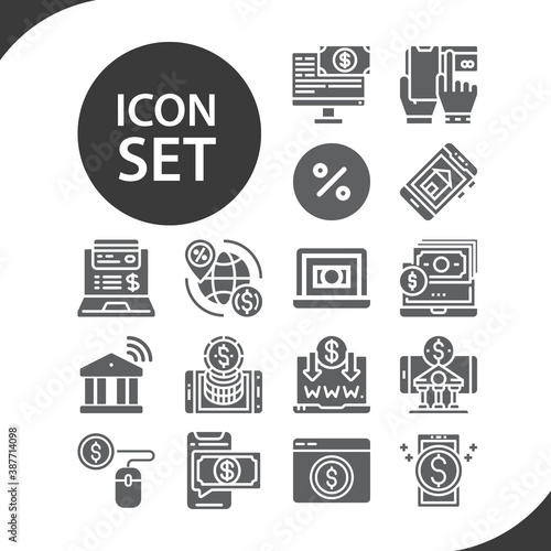 Simple set of bankers related filled icons.