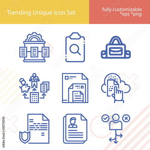 Simple set of charged related lineal icons.