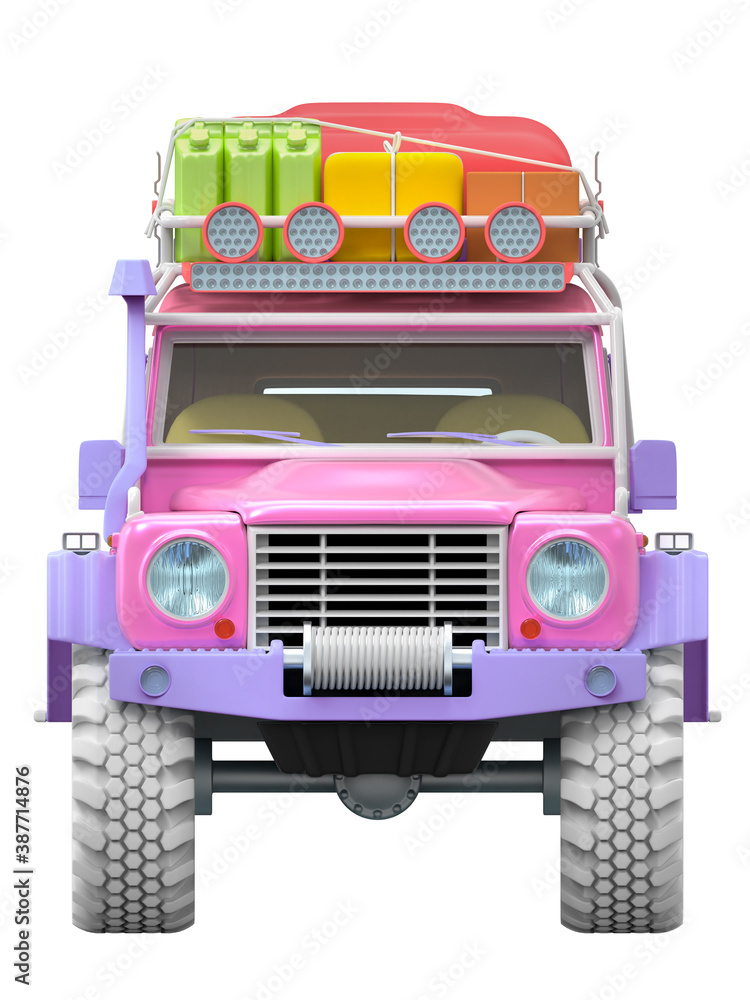 suv off-road sand cartoon front suv off-road sand cartoon front