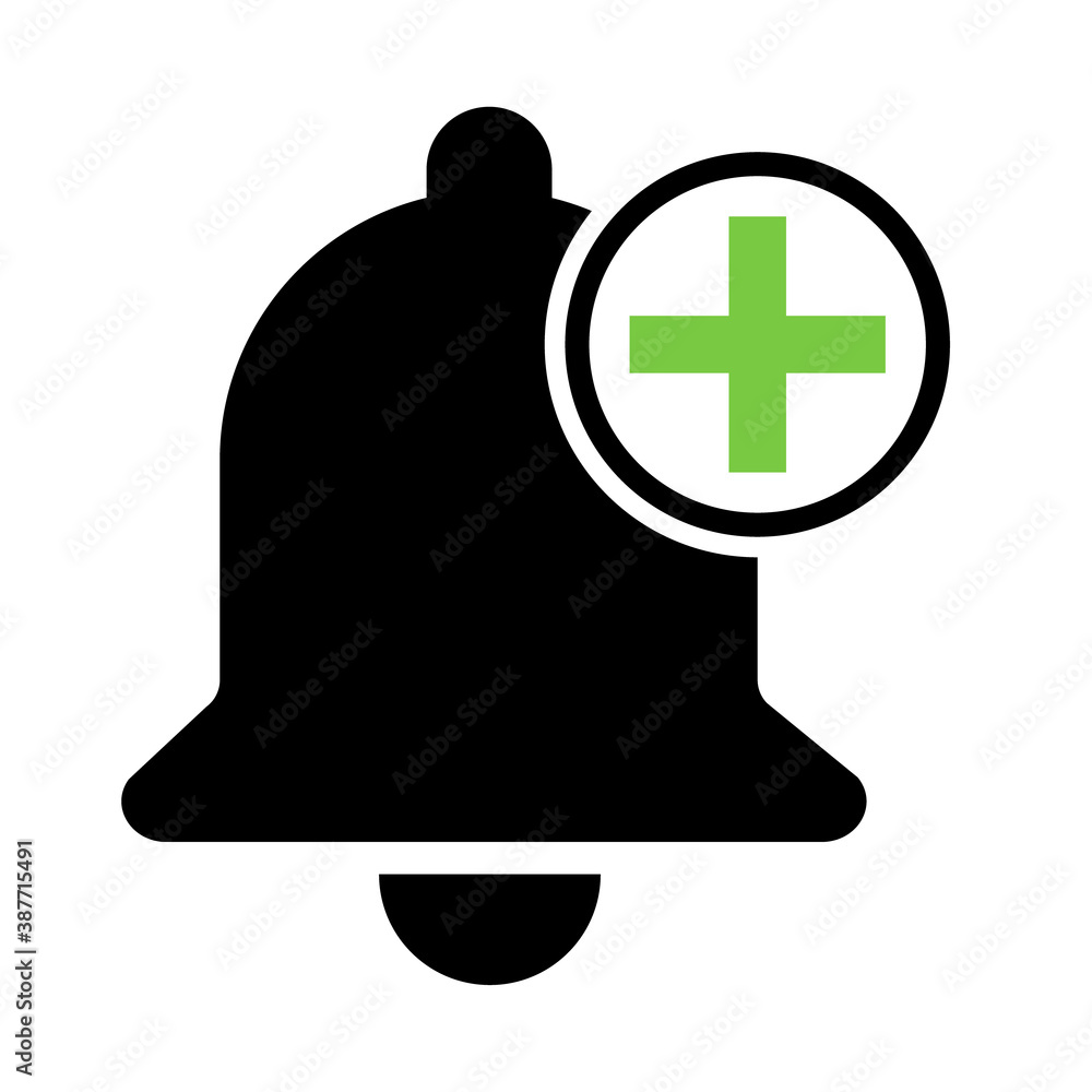 Bell alert icon isolated on white background, black alarm vector illustration symbol, ring web signal Bell alert icon isolated on white background, black alarm vector illustration symbol, ring web signal