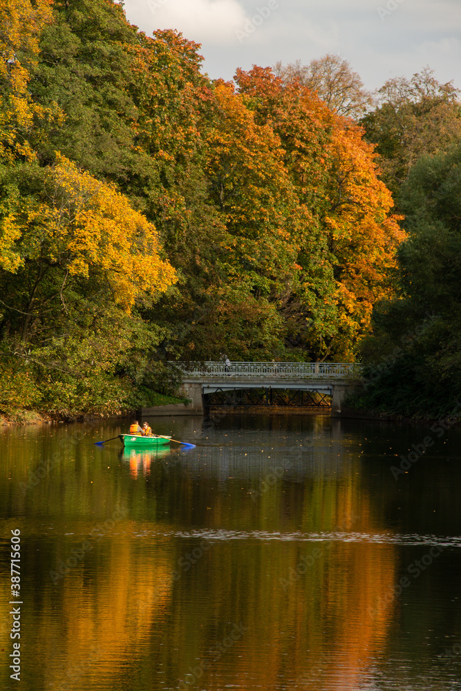 autumn landscape lake surrounded by trees autumn landscape lake surrounded by trees