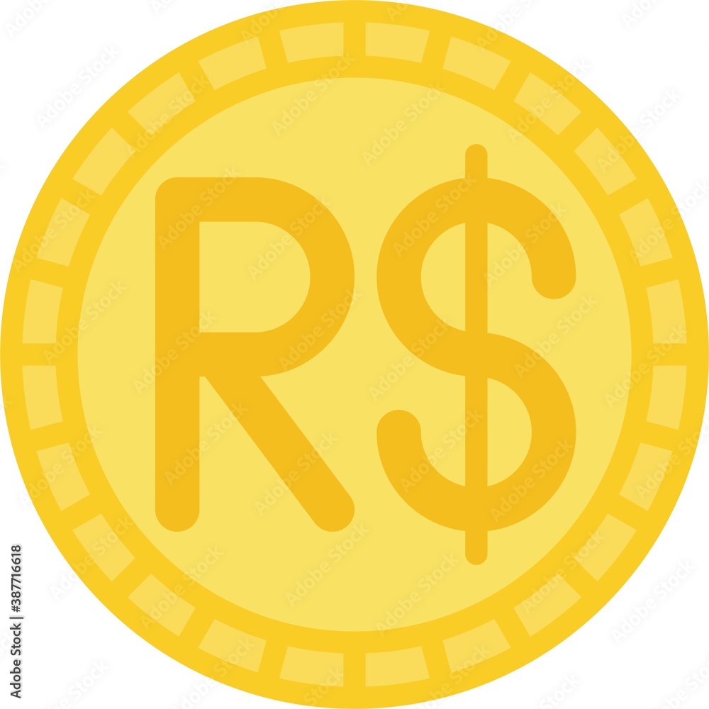 Brazilian real coin, official currency of Brazil Brazilian real coin, official currency of Brazil